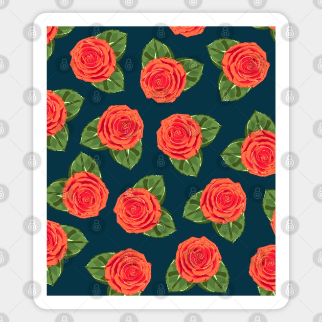 Rose Floral Pattern Sticker by OneThreeSix